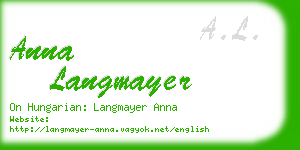 anna langmayer business card